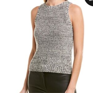 Bloomingdales Theory Cable back Wool Knit Shell Top